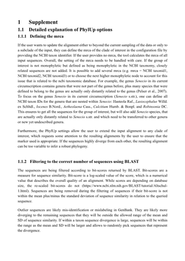 1 Supplement 1.1 Detailed Explanation of Phylup Options 1.1.1 Defining the Mrca