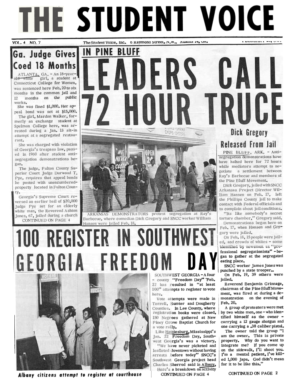 The Student Voice, February 25, 1964