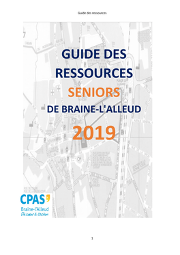 Guide Des Ressources Seniors De Braine-L'alleud 2019