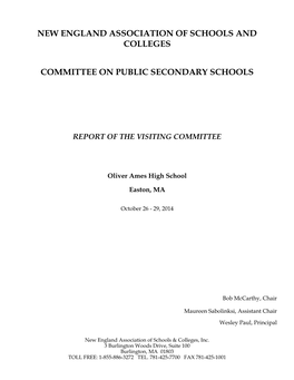 2014 NEASC Accreditation Report