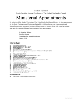 Ministerial Appointments