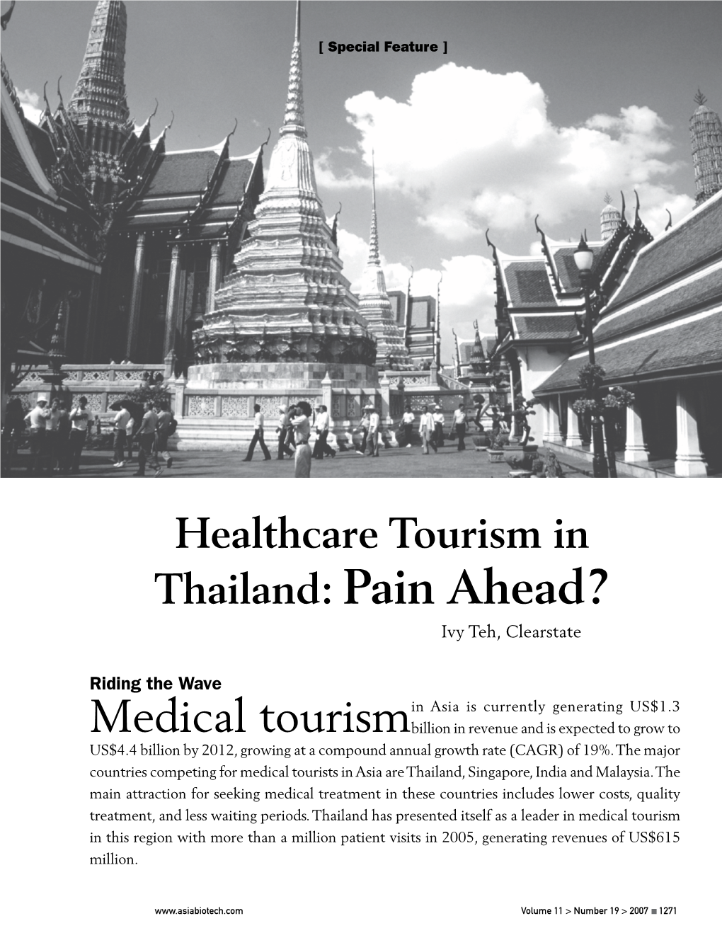 Thailand: Pain Ahead? Ivy Teh, Clearstate