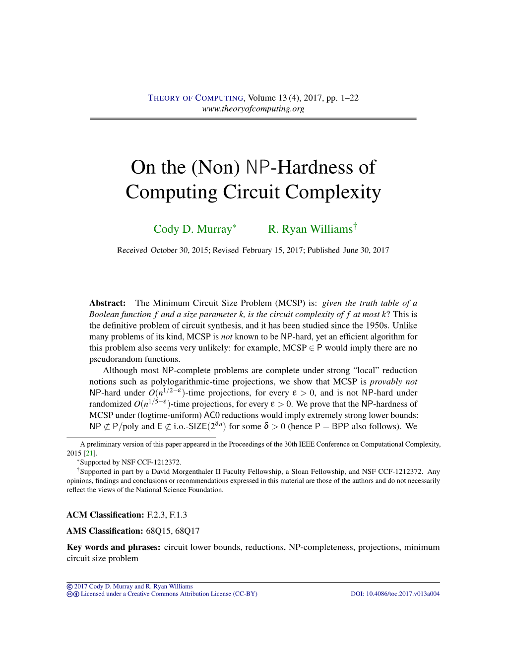 NP-Hardness of Computing Circuit Complexity