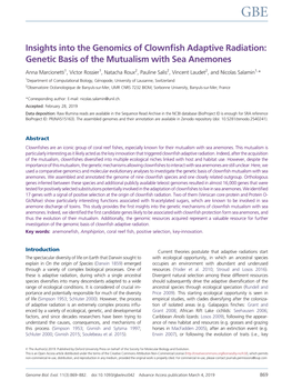 Insights Into the Genomics of Clownfish Adaptive