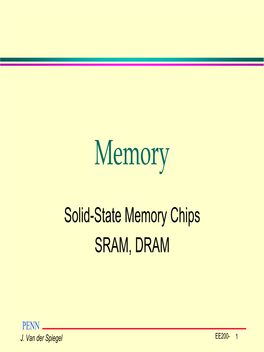 Solid-State Memory Chips SRAM, DRAM