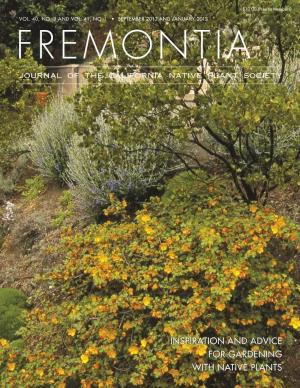 Fremontia Journal of the California Native Plant Society