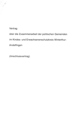 KESB Winterthur-Andelfingen Vertrag