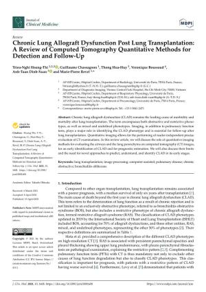Chronic Lung Allograft Dysfunction Post Lung Transplantation: a Review of Computed Tomography Quantitative Methods for Detection and Follow-Up