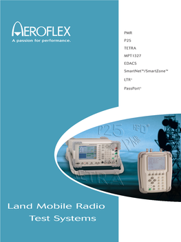 Land Mobile Radio Test Systems Aeroflex Radio Test Sets