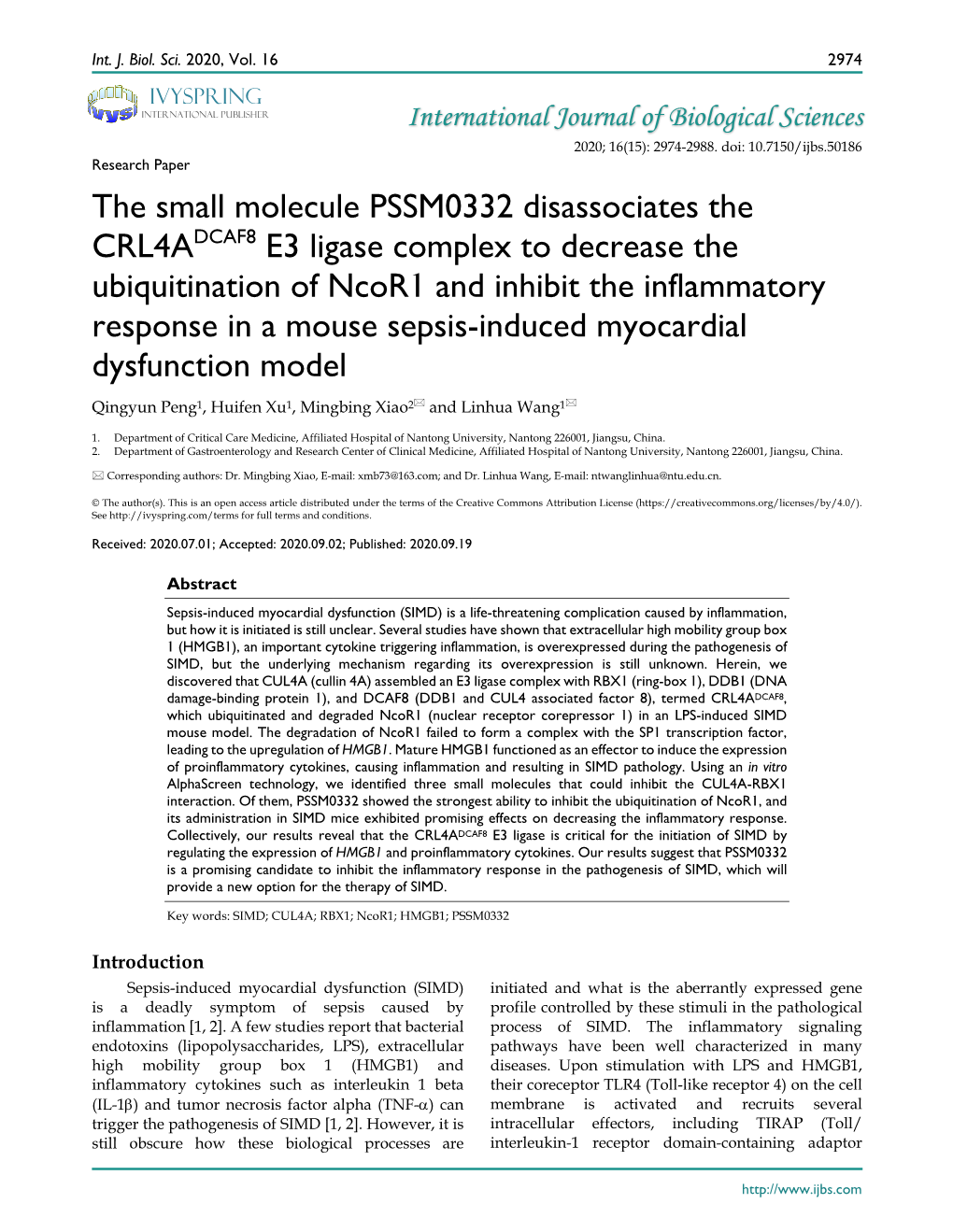 The Small Molecule PSSM0332 Disassociates the CRL4ADCAF8 E3