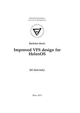 Improved VFS Design for Helenos