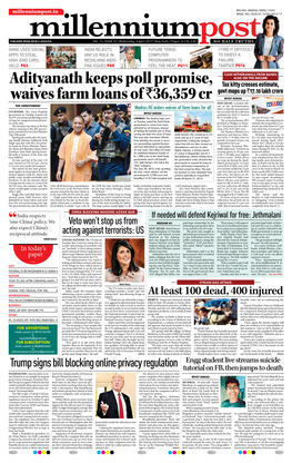 Adityanath Keeps Poll Promise, Waives Farm Loans Of
