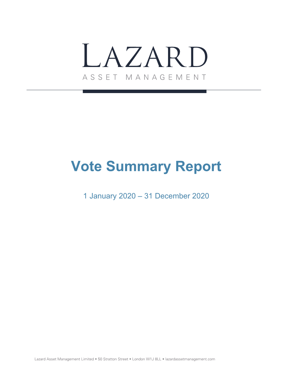 Voting Summary Report