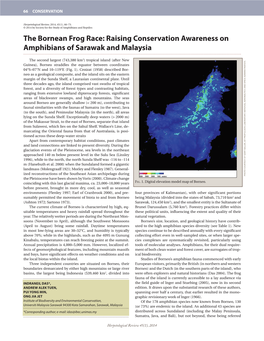 Raising Conservation Awareness on Amphibians of Sarawak and Malaysia