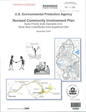 Revised Community Involvement Plan for Butte Priority Soils Operable Unit, November 2003