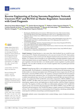 Reverse Engineering of Ewing Sarcoma Regulatory Network Uncovers PAX7 and RUNX3 As Master Regulators Associated with Good Prognosis