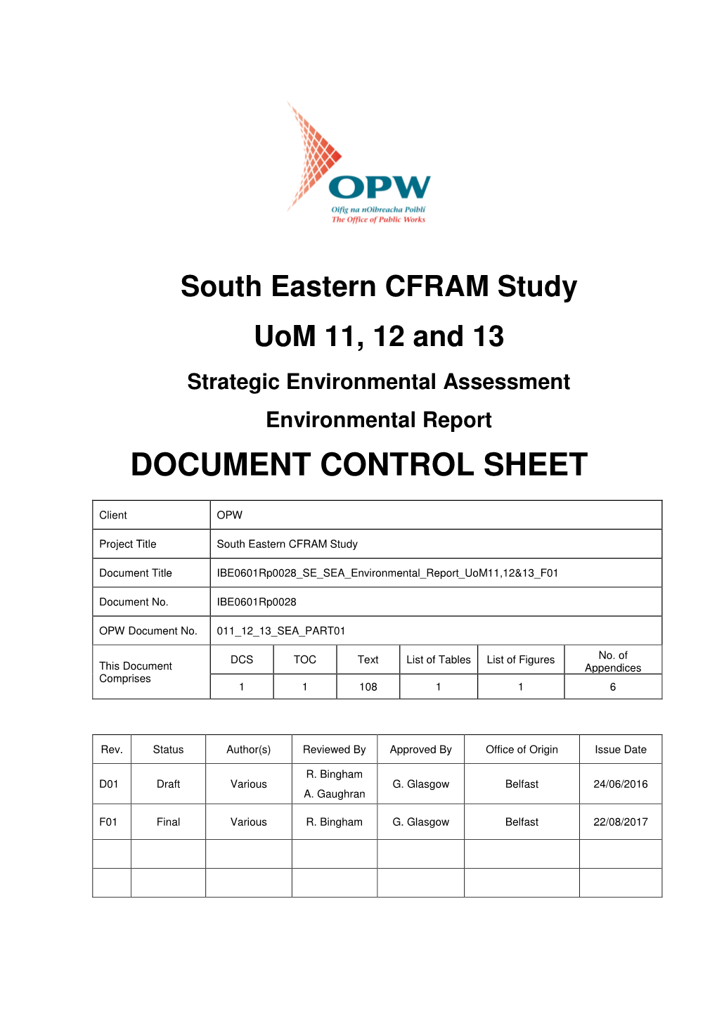 Document Control Sheet