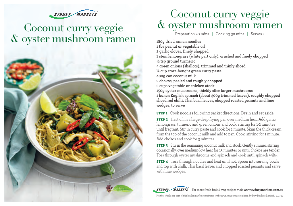 Coconut Curry Veggie & Oyster Mushroom Ramen Coconut Curry Veggie & Oyster Mushroom Ramen