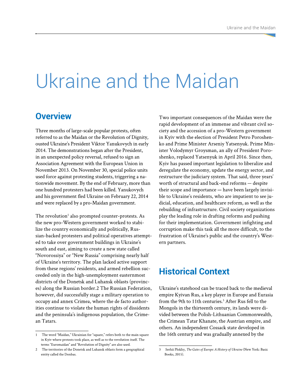 Ukraine and the Maidan