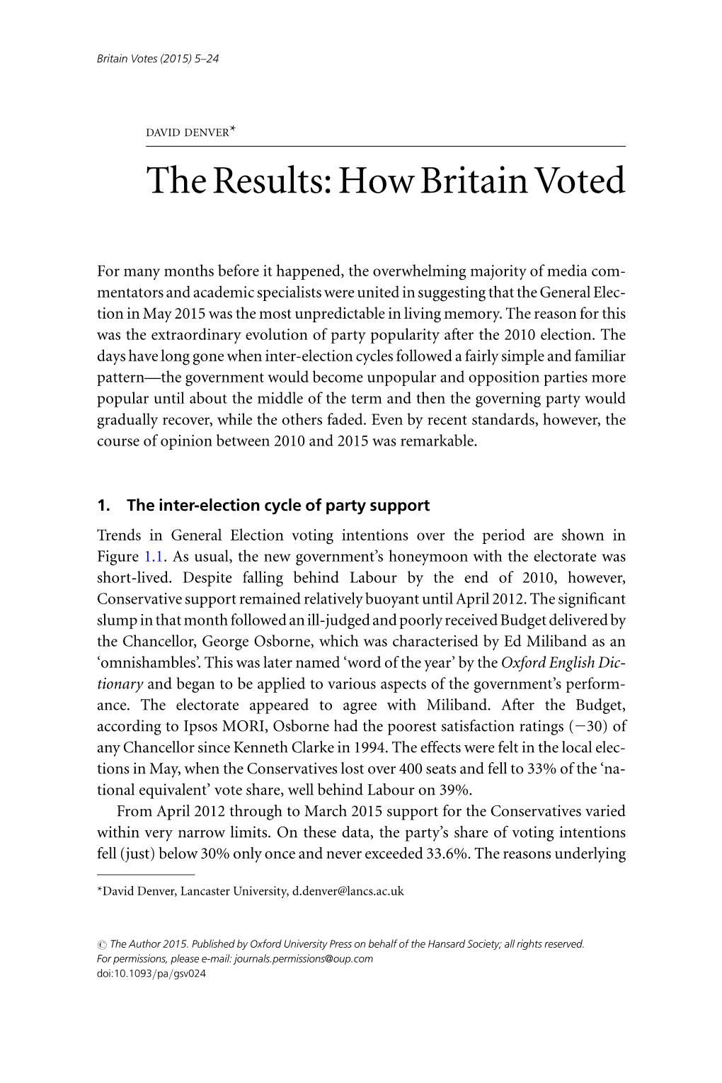 The Results: How Britain Voted