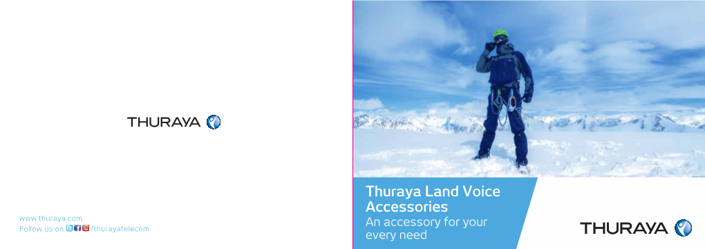 Thuraya Land Handset Accessories Brochure