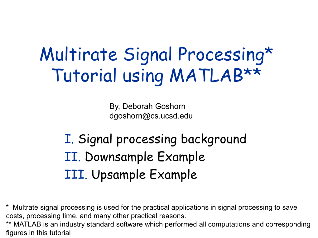 Upsampling and Downsampling