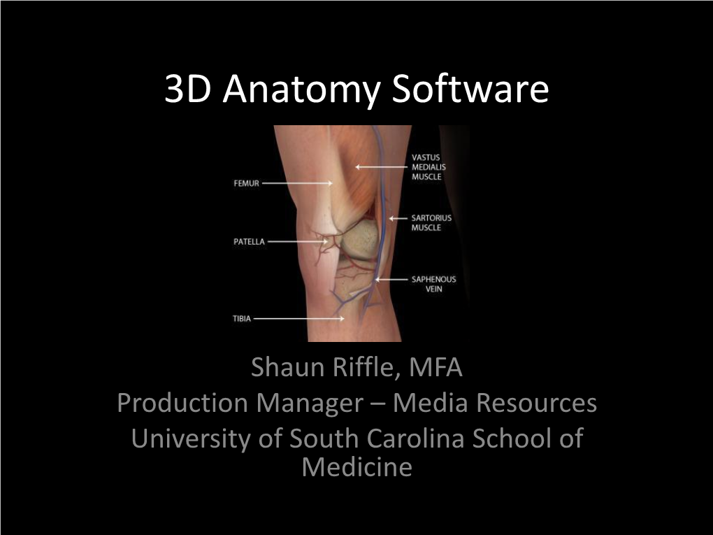 3D Anatomical Visualization Software