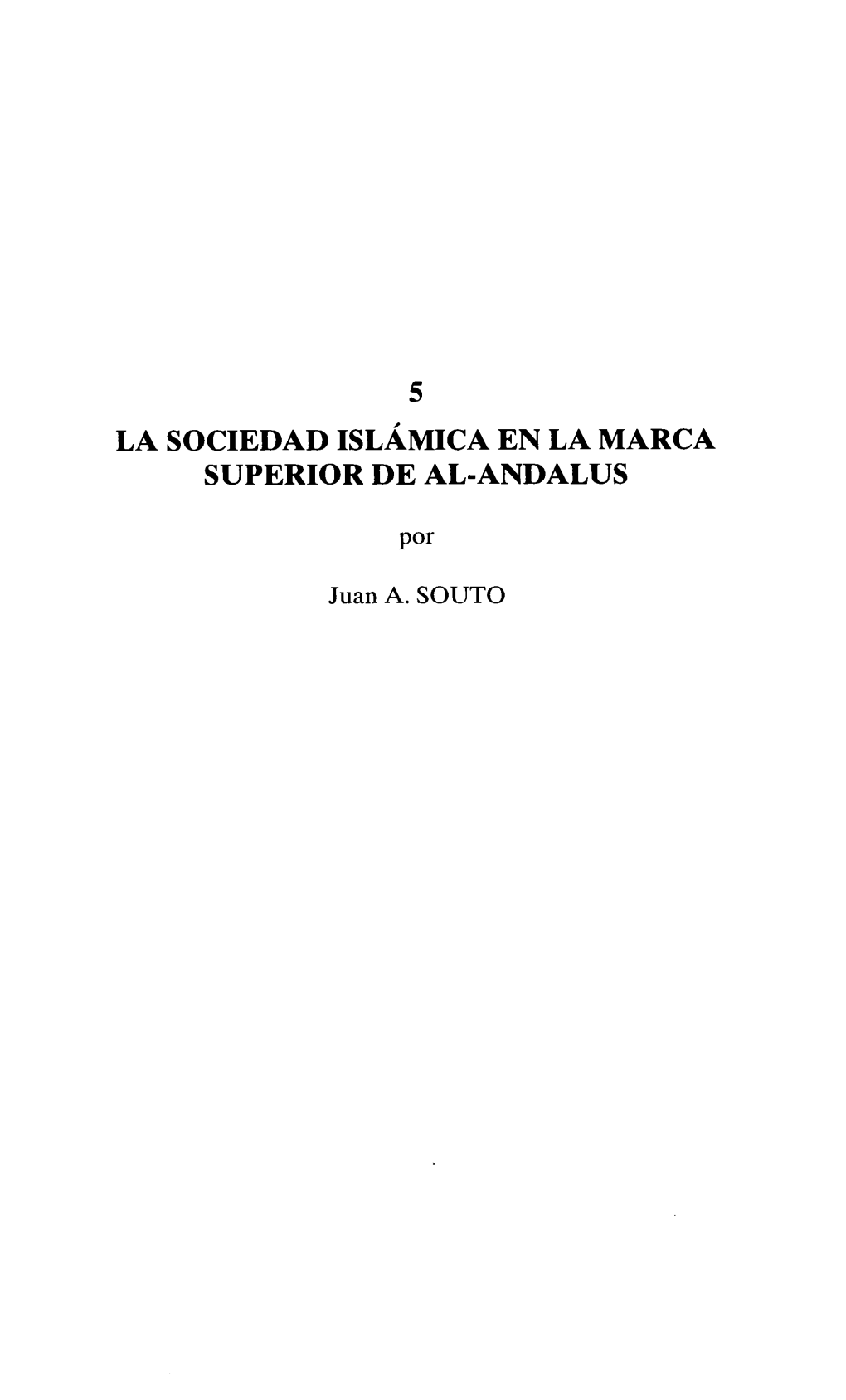 La Sociedad Islámica En La Marca Superior De Al-Andalus