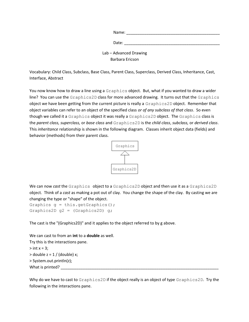 Lab Advanced Drawing