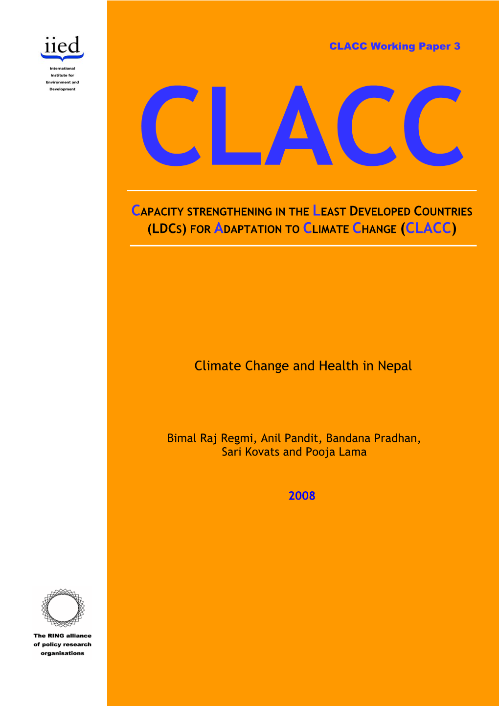 (CLACC) Climate Change and Health in Nepal