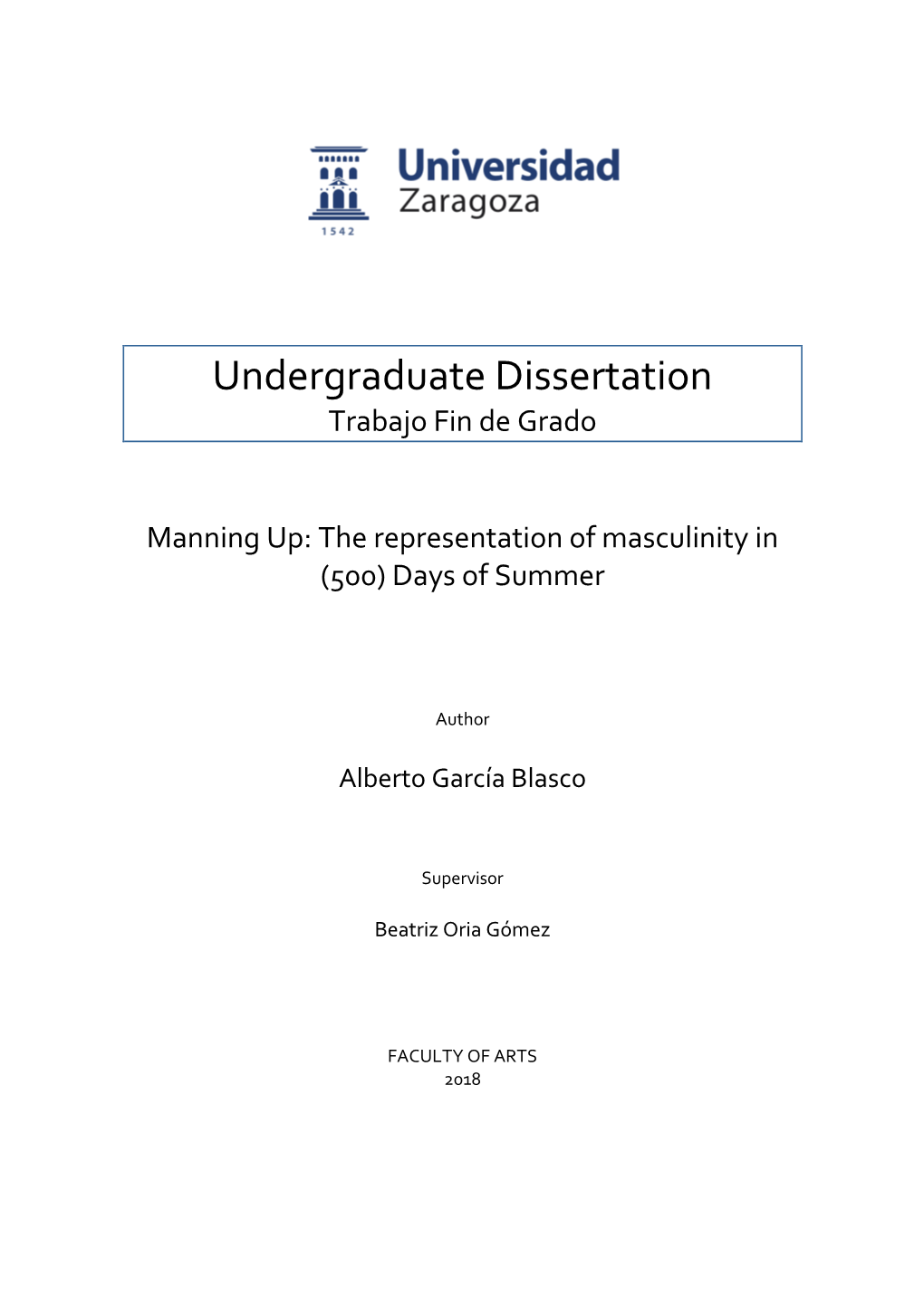 Undergraduate Dissertation Trabajo Fin De Grado