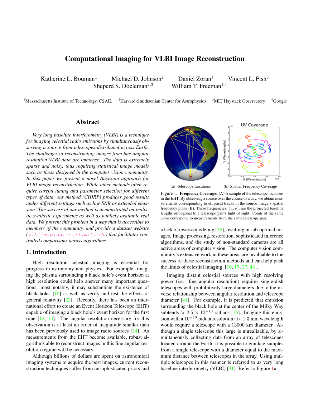 Computational Imaging for VLBI Image Reconstruction