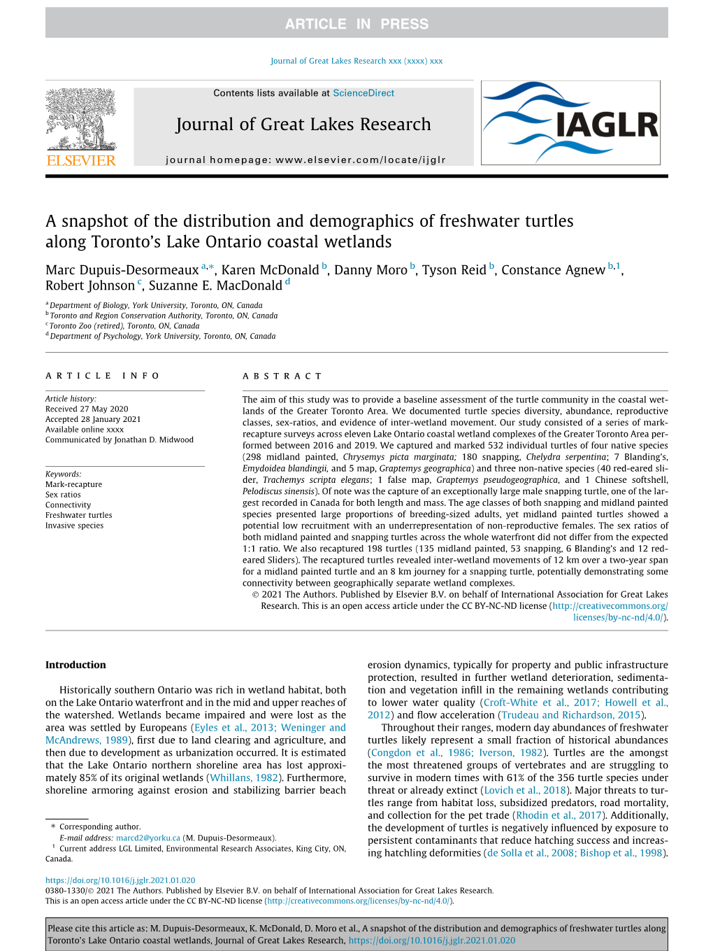 A Snapshot of the Distribution and Demographics of Freshwater Turtles