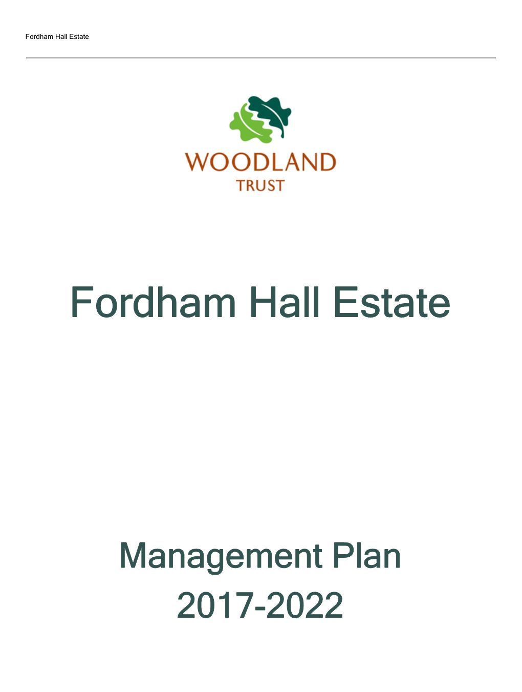 Fordham Hall Estate