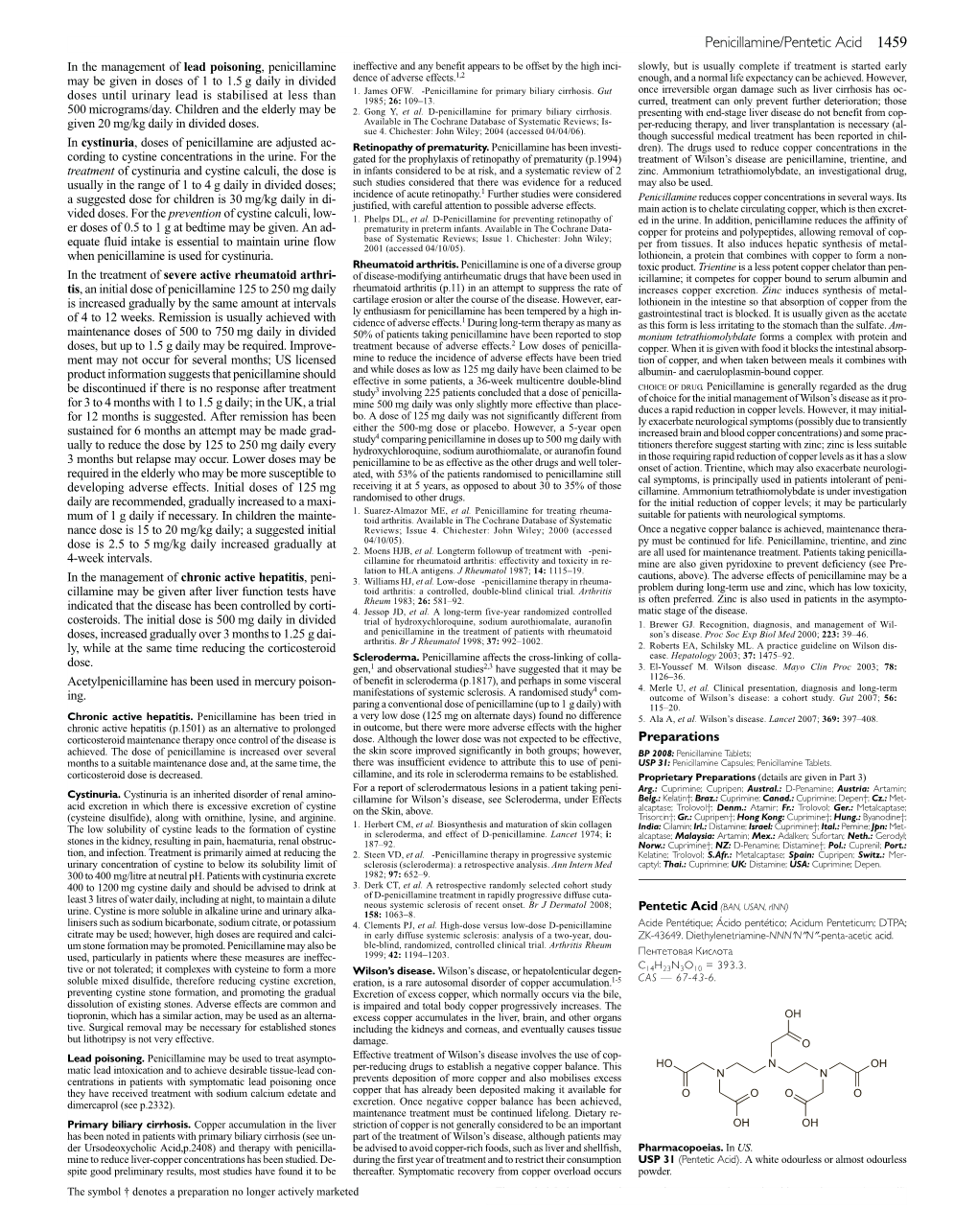 Penicillamine/Pentetic Acid 1459