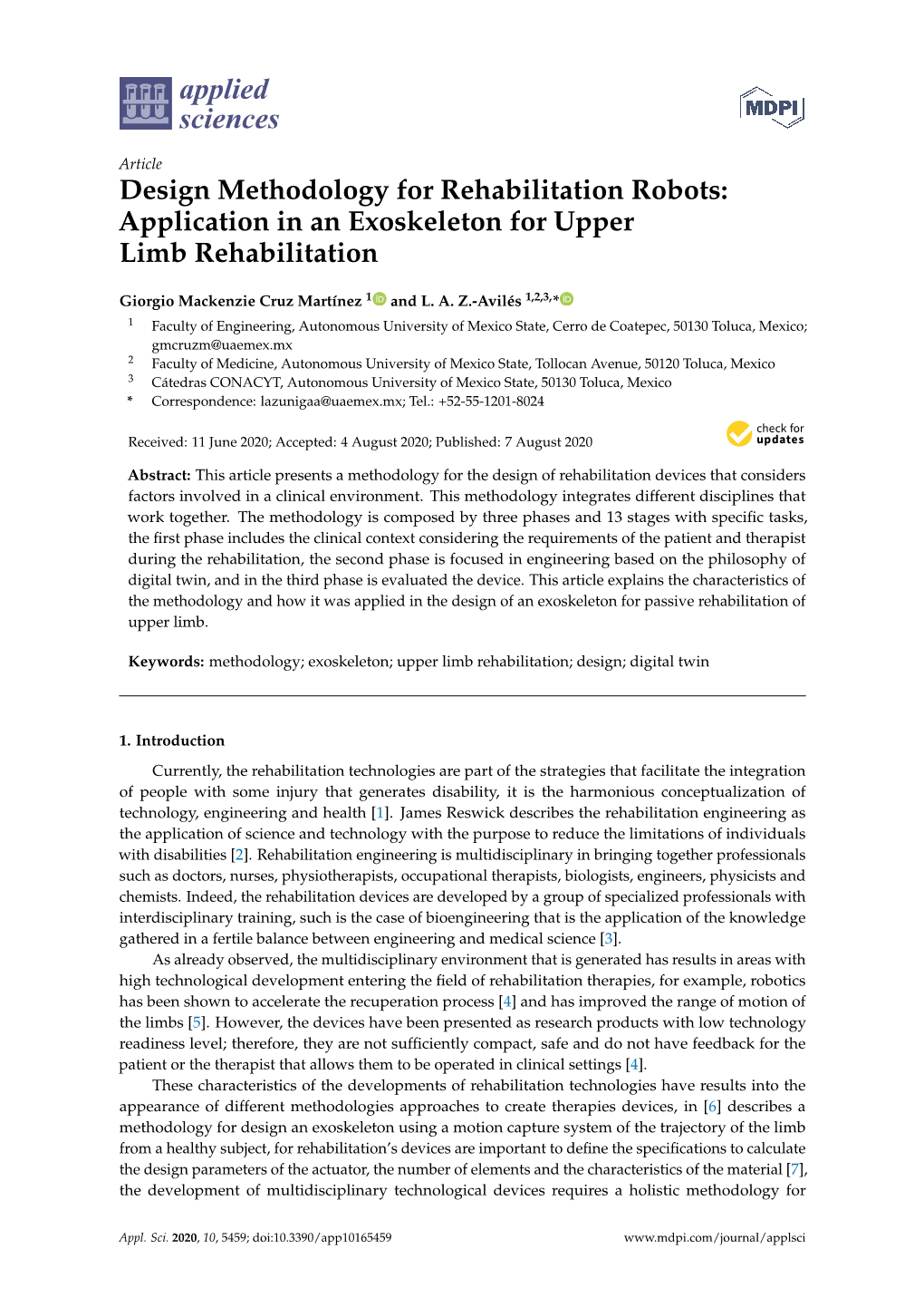 Design Methodology for Rehabilitation Robots: Application in an Exoskeleton for Upper Limb Rehabilitation