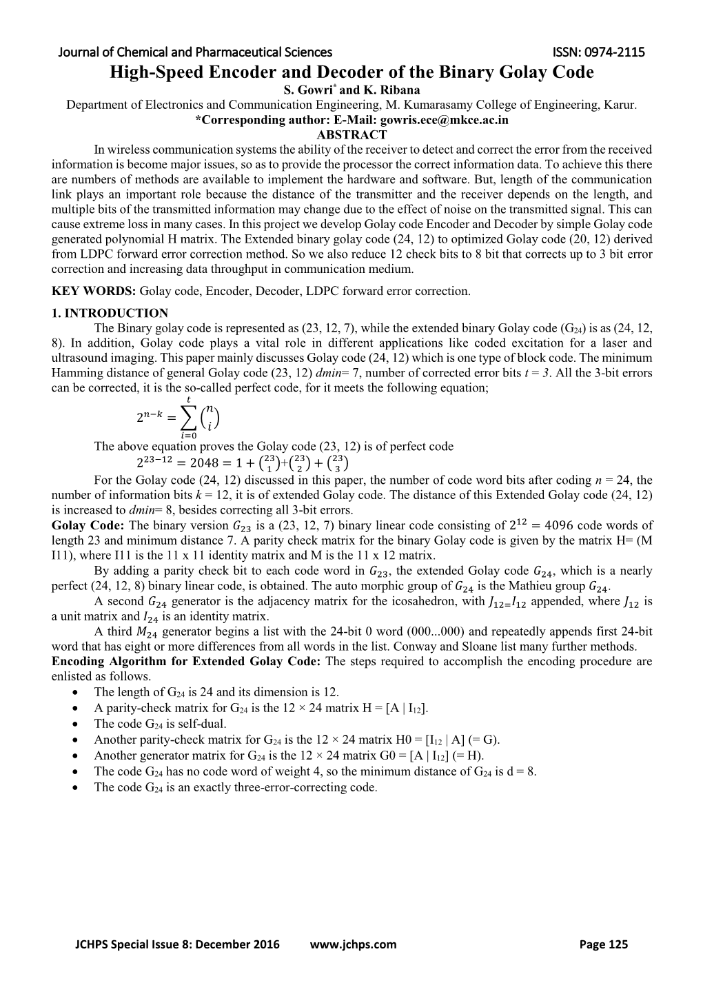 High-Speed Encoder and Decoder of the Binary Golay Code S