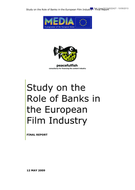 Study on the Role of Banks in the European Film Industry – Final Report