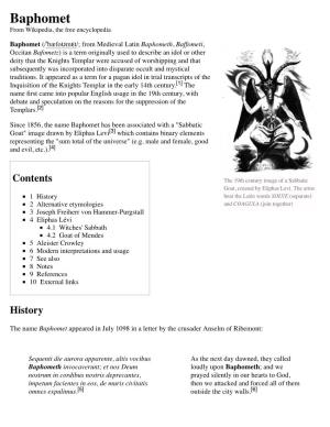 Baphomet from Wikipedia, the Free Encyclopedia