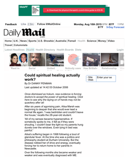 Could Spiritual Healing Actually Work?