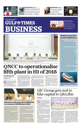 QNCC to Operationalise Fifth Plant in H1 of 2018