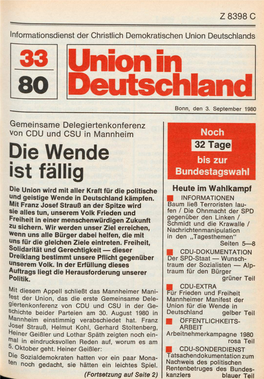 UID 1980 Nr. 33, Union in Deutschland