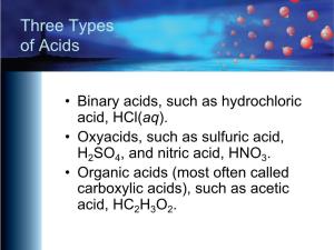 Three Types of Acids