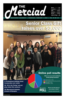 Senior Class Gift Raises Over $3,000 PAGE 4