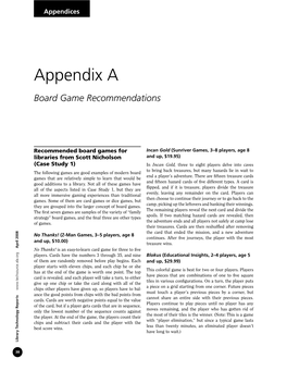 Appendix a Board Game Recommendations