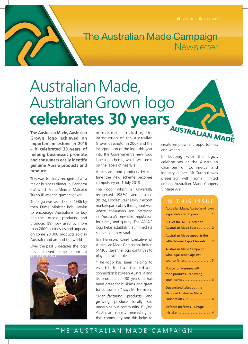 Australian Made, Australian Grown Logo Celebrates 30 Years