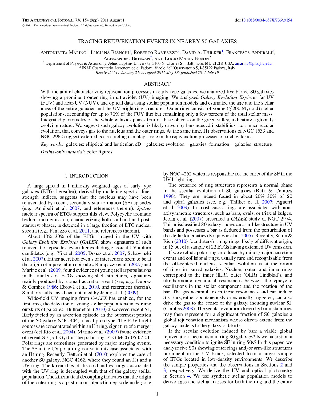 Tracing Rejuvenation Events in Nearby S0 Galaxies