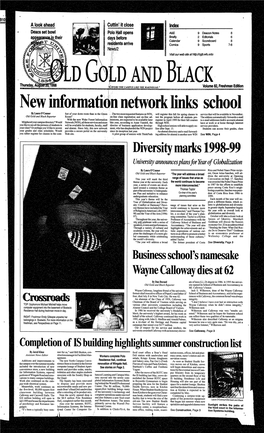 Diversity Marks 1998-99 University Announces Plans for Lear of Globalization