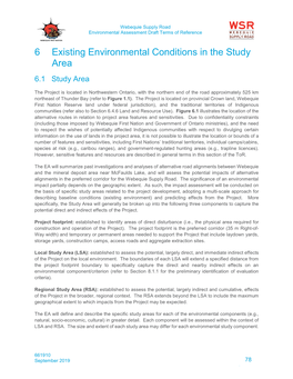 6 Existing Environmental Conditions in the Study Area 6.1 Study Area