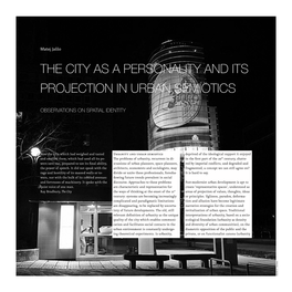 The City As a Personality and Its Projection in Urban Semiotics